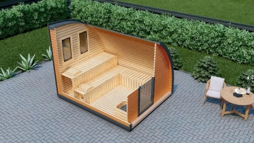 Innenansicht Sauna-Pod